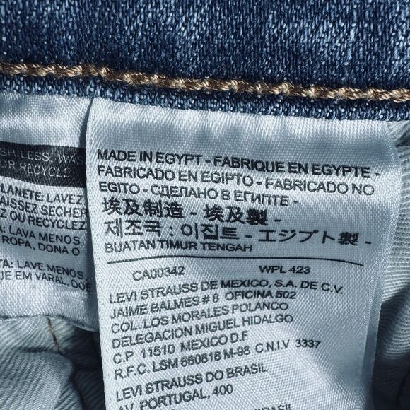 Levis 511 Slim Fit Tapered Jeans Mens 29x32 Measures 28x31 Blue Stretch Denim - Picture 6 of 12